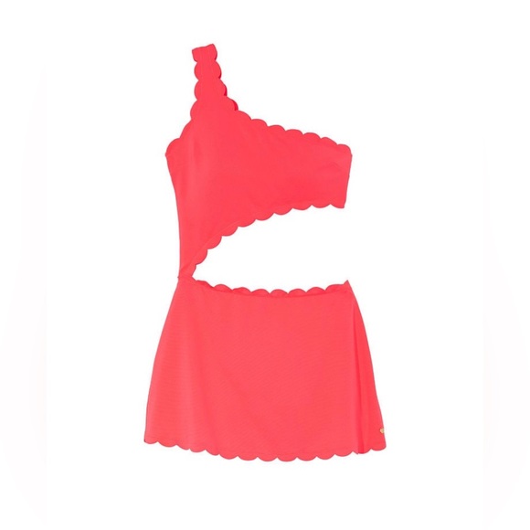 NWT Coral Scallop Swim Dress - Picture 2 of 3